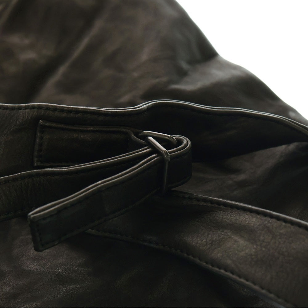 Y's(ワイズ) SOFT LEATHER SHOULDER BAG ソフトカウレザー ショルダーバッグ ブラック YM-I01-712