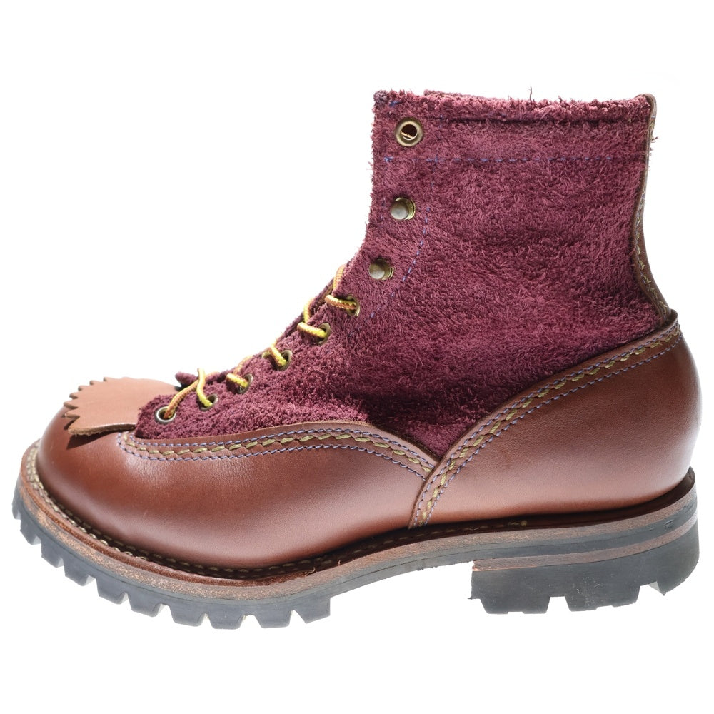 Wesco(ウエスコ) CUSTOM JOBMASTER カスタム ジョブマスター レザー切替スウェードハイカットブーツ ブラウン/ボルドー BRPURP107100