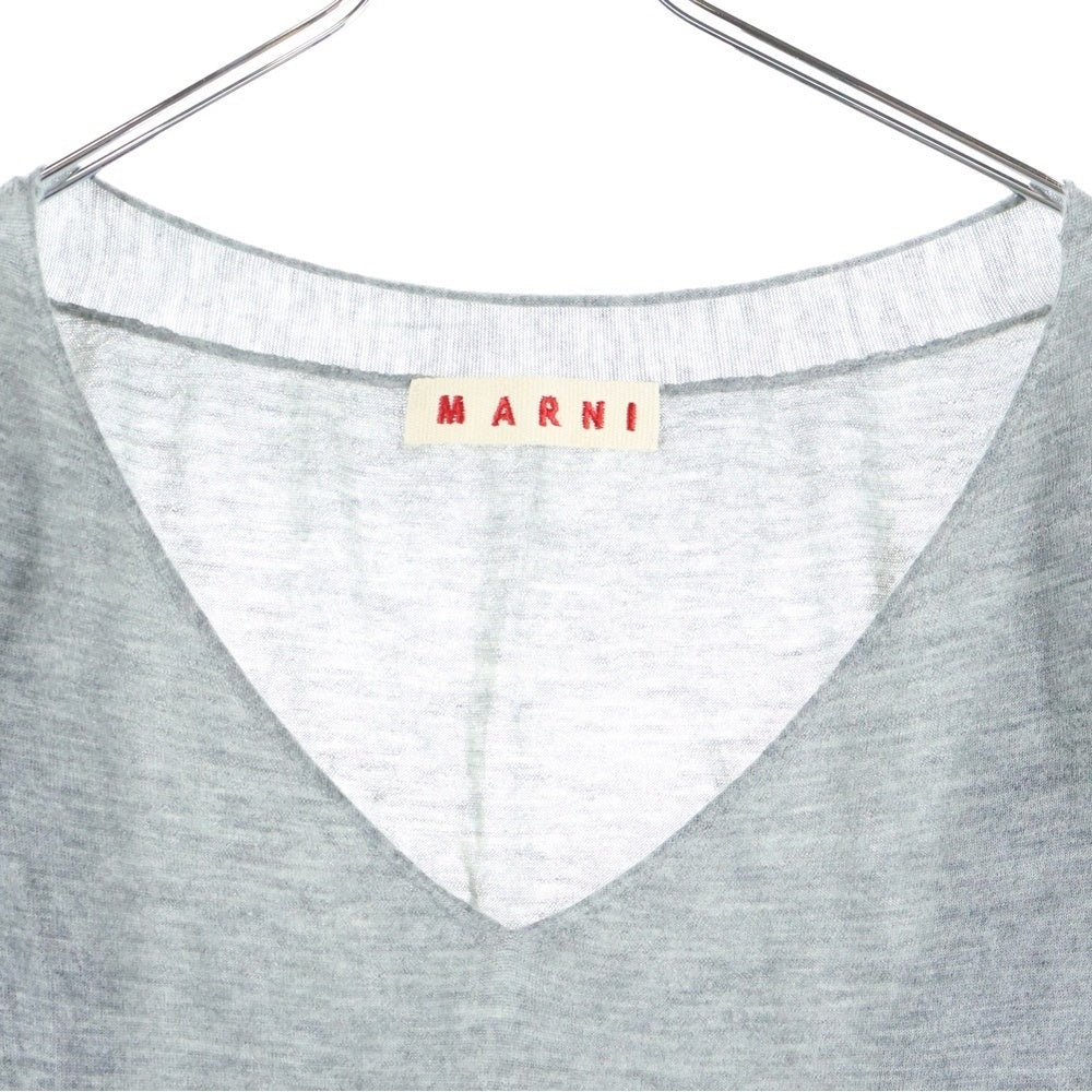 MARNI(マルニ) カシミヤ Vネック ニット セーター グレー レディース