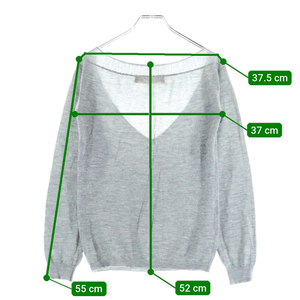 MARNI(マルニ) カシミヤ Vネック ニット セーター グレー レディース