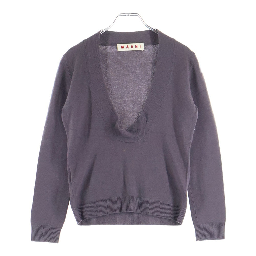 MARNI(マルニ) カシミヤ オーバーネック ニット セーター パープル レディース