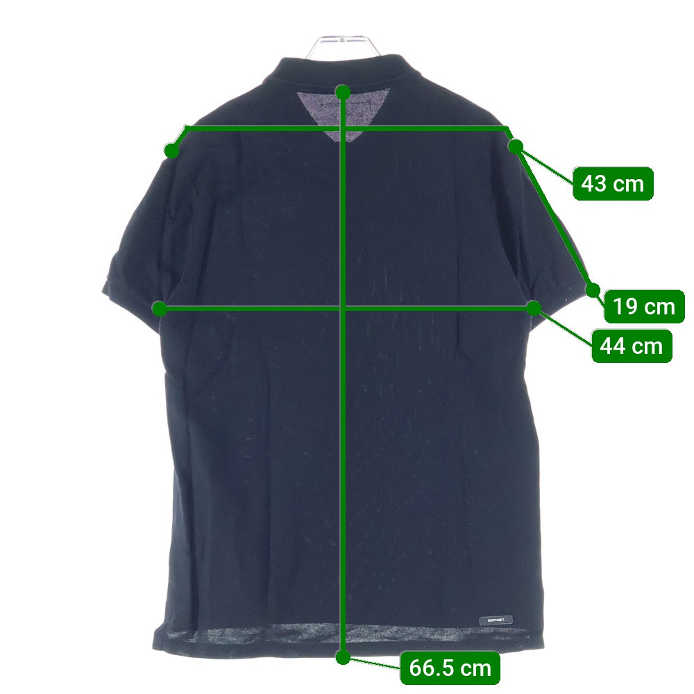 SOPH.(ソフネット) SCORPION POLO SHIRT スコーピオンロゴ刺繍半袖ポロシャツ ブラック