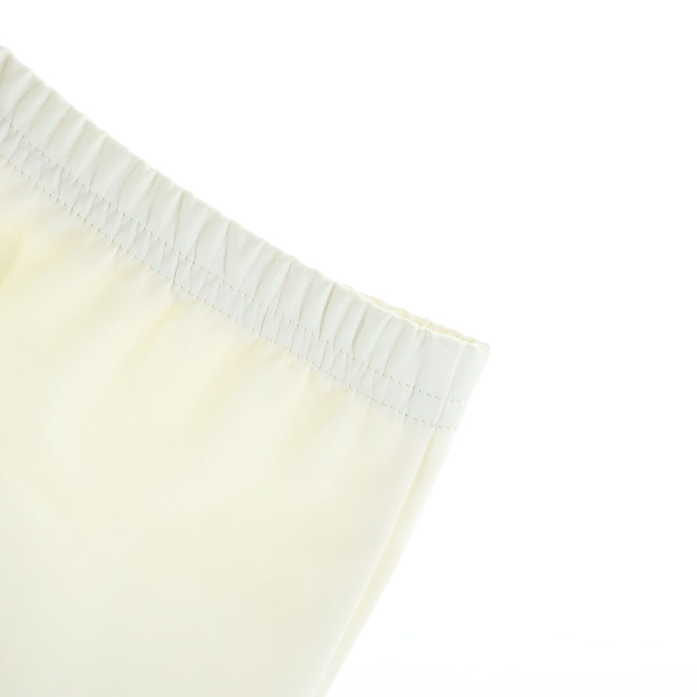MM6 Maison Margiela(エムエムシックスメゾンマルジェラ) フェイクレザーパンツ レギンス スパッツ ホワイト レディース S52MU0104