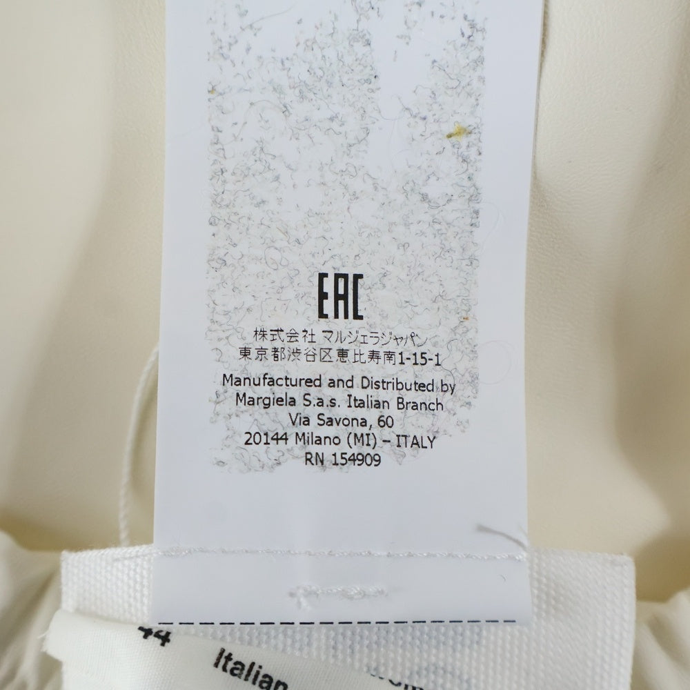 MM6 Maison Margiela(エムエムシックスメゾンマルジェラ) フェイクレザーパンツ レギンス スパッツ ホワイト レディース S52MU0104