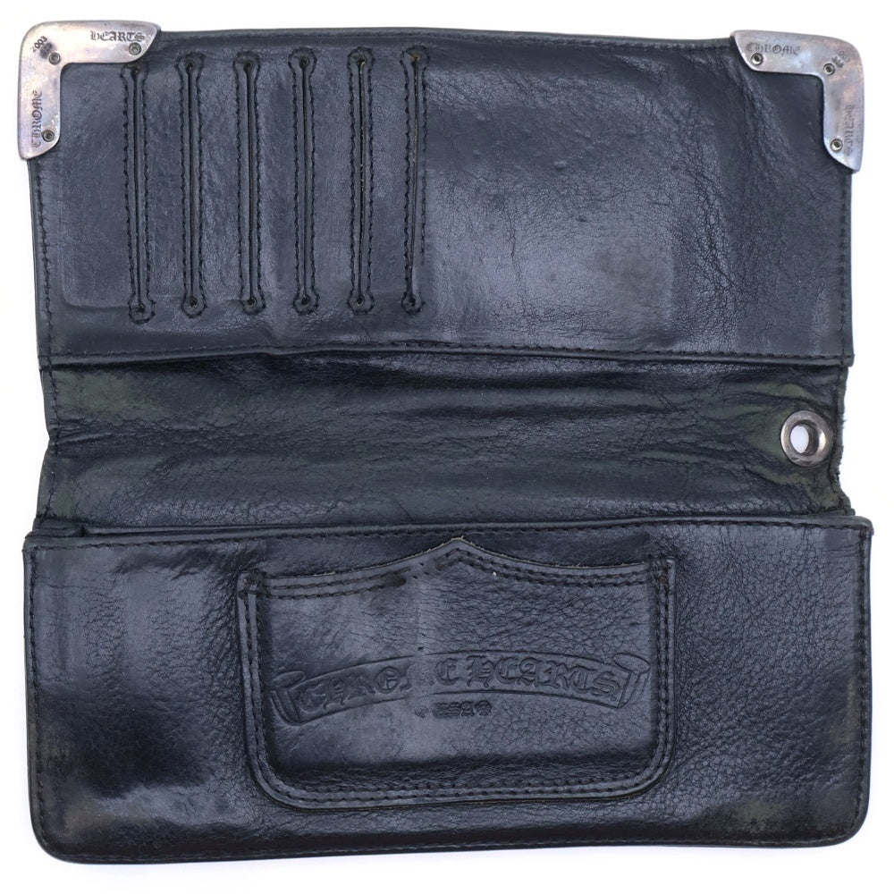 CHROME HEARTS(クロムハーツ) LNG SNGL FLD TIPS シングルフォールド レザーウォレット 財布 ブラック BCA380
