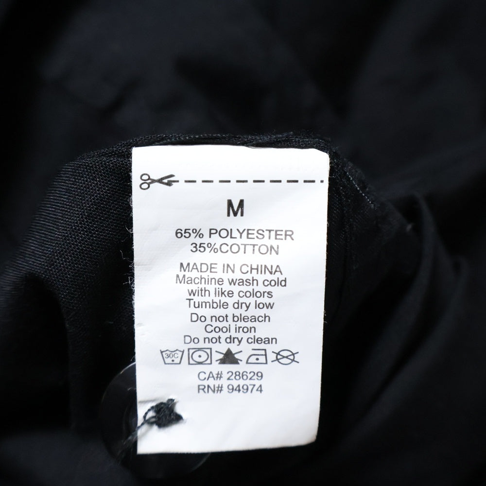 STUSSY(ステューシー) ZIP UP WORK SHIRT ジップアップ 半袖ワークシャツ ブラック