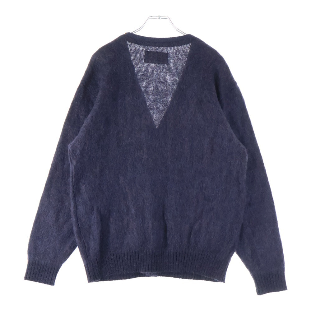 WACKO MARIA(ワコマリア) 23AW MARBLE MOHAIR KNIT CARDIGAN マーブルモヘアニット カーディガン セーター パープル 23FW-WMK-KN10