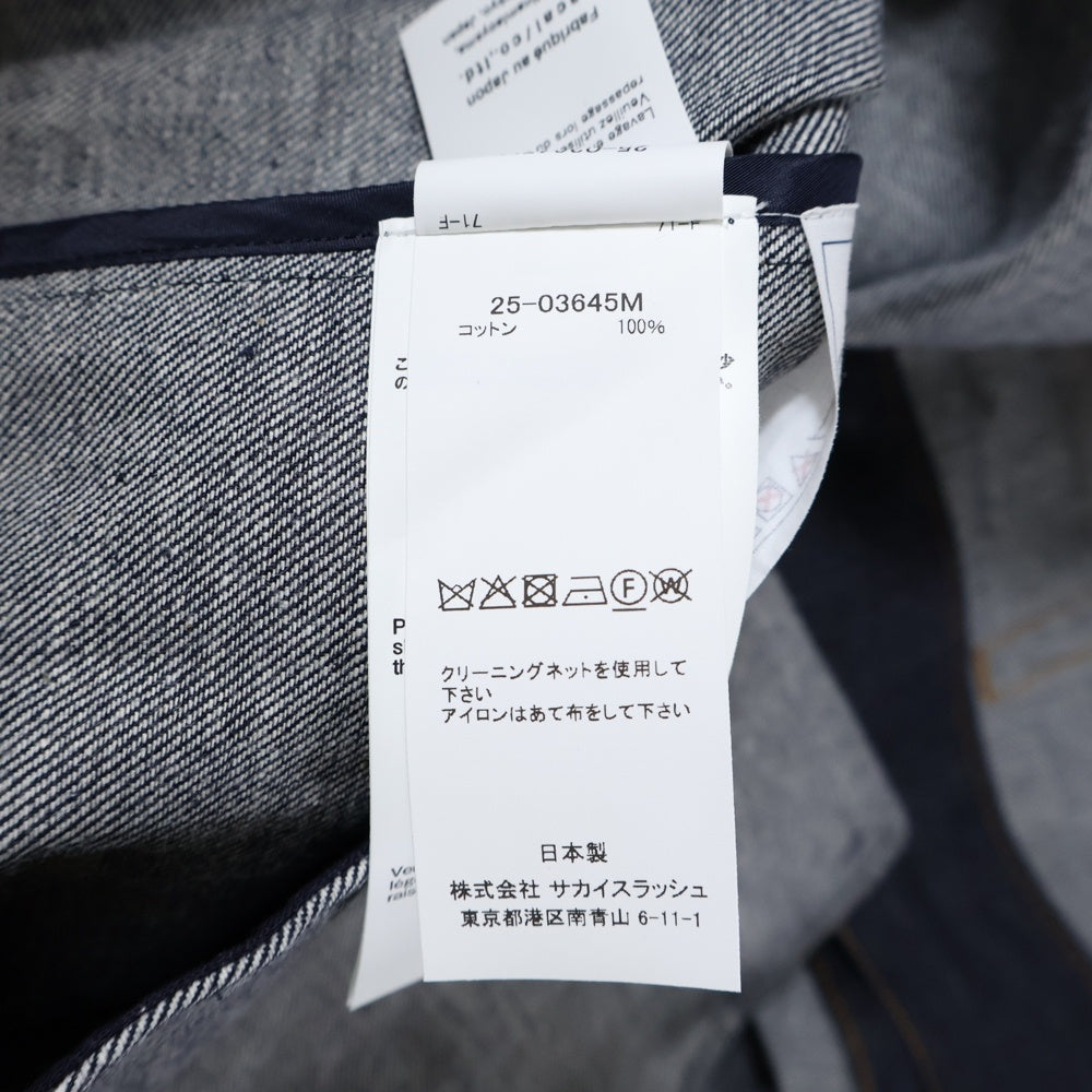 Sacai(サカイ) 25SS DENIM JACKET コットン リジッド デニムジャケット インディゴ 25-03645M