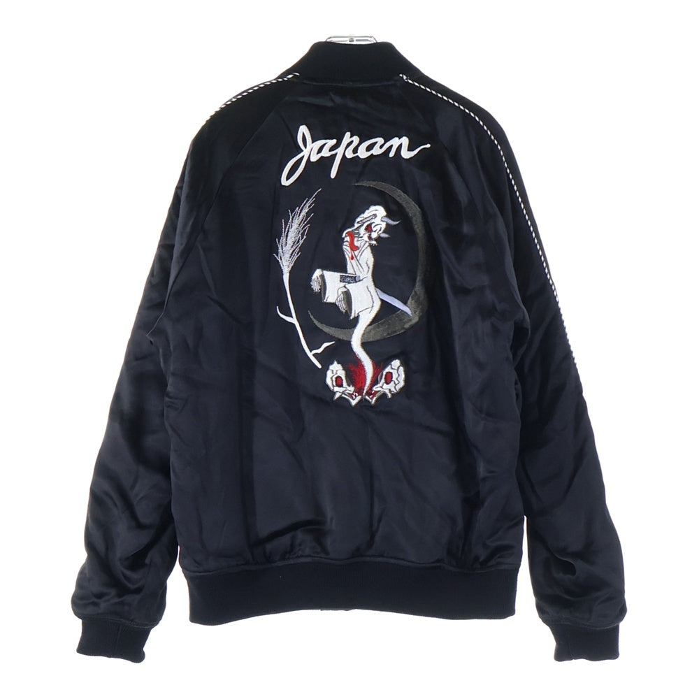 WACKO MARIA(ワコマリア) 16AW ×WOLF'S HEAD SOUVENIOR JACKET ウルフズヘッド スーベニア エンブロイダリー ジャケット ブラック 16FW-WMO-BL09