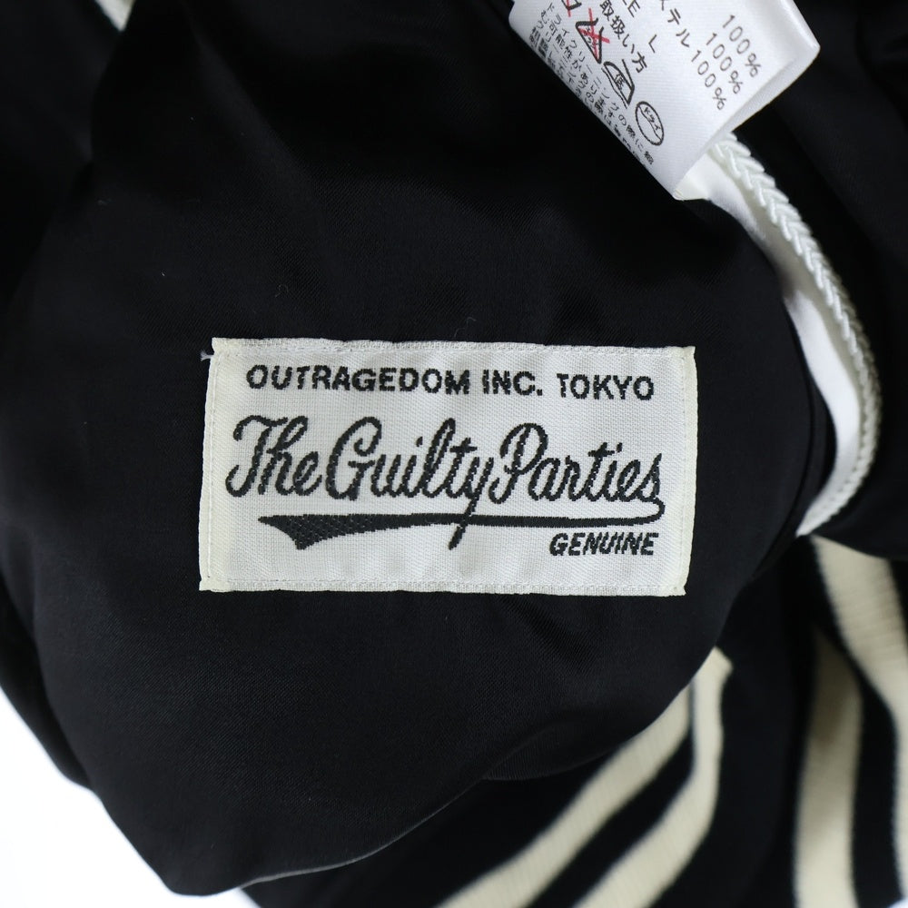 WACKO MARIA(ワコマリア) 16AW ×WOLF'S HEAD SOUVENIOR JACKET ウルフズヘッド スーベニア エンブロイダリー ジャケット ブラック 16FW-WMO-BL09