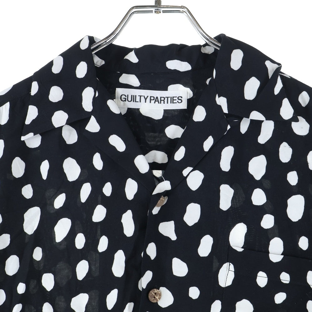 WACKO MARIA(ワコマリア) 24SS HAWAIIAN SHIRT S/S レオパード 半袖ハワイアン オープンカラーシャツ ブラック 24SS-WMS-HI02