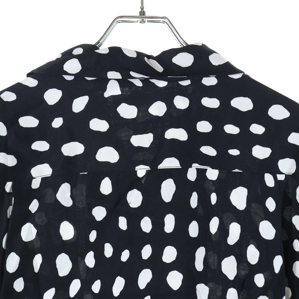 WACKO MARIA(ワコマリア) 24SS HAWAIIAN SHIRT S/S レオパード 半袖ハワイアン オープンカラーシャツ ブラック 24SS-WMS-HI02