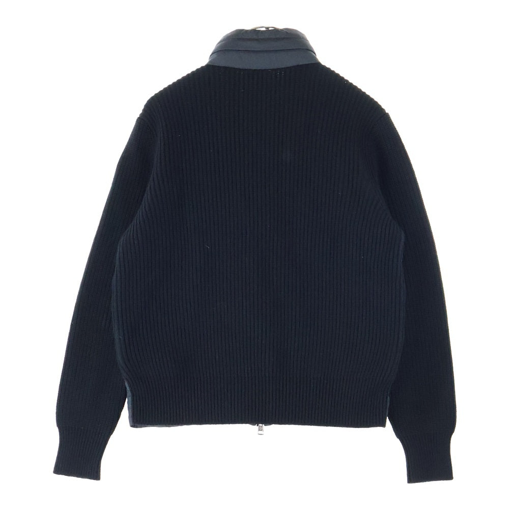 MONCLER(モンクレール) 24AW CARDIGAN TRICOT ニットカーディガン切り替え ライトダウンジャケット ブラック J20919B00032