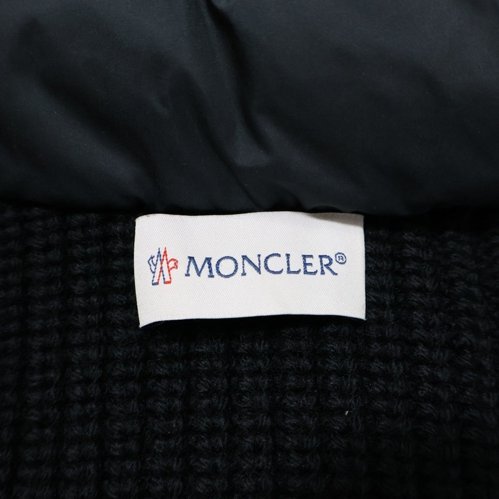MONCLER(モンクレール) 24AW CARDIGAN TRICOT ニットカーディガン切り替え ライトダウンジャケット ブラック J20919B00032
