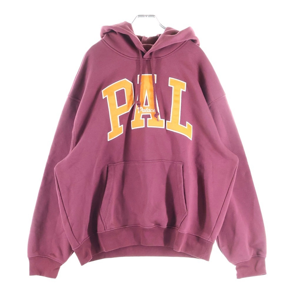Palace Skateboards(パレススケートボーズ) 24SS ×GAP PAL HOODED SWEATSHIRT ギャップ フロントカレッジロゴ プルオーバースウェットパーカー フーディー バーガンディ 427453-03