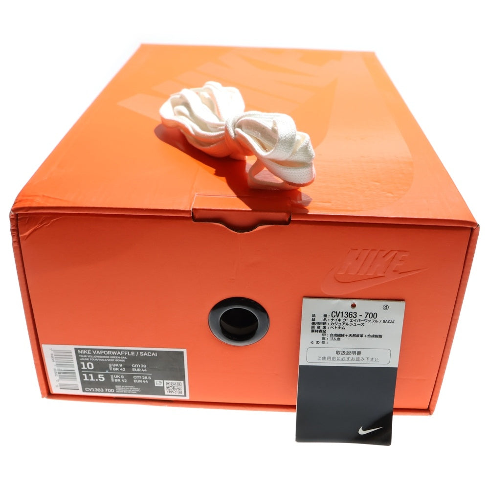 NIKE(ナイキ) ×sacai VAPOR WAFFLE サカイ ヴェイパーワッフル ローカットスニーカー イエロー/グリーン US10/28cm CV1363-700