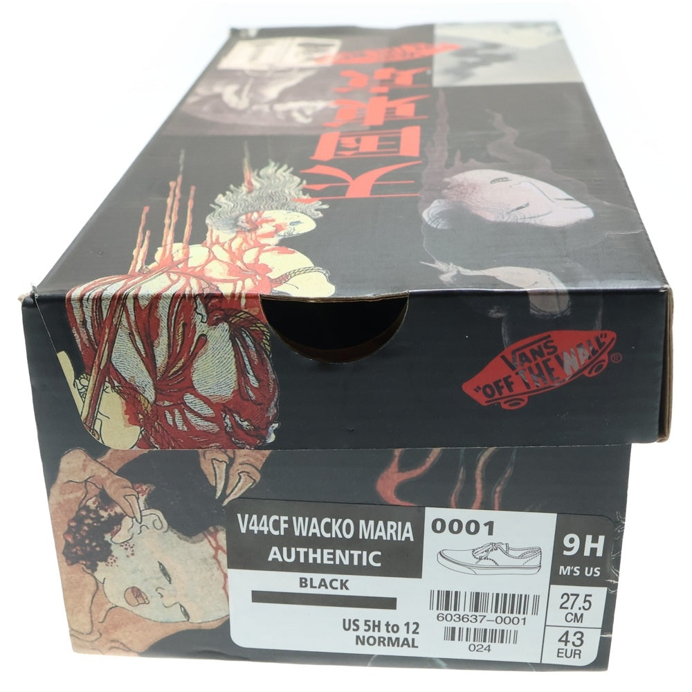 VANS(ヴァンズ) ×WACKO MARIA AUTHENTIC JAPAN EXCLUSIVE ワコマリア 日本限定 オーセンティック ローカットスニーカー ブラック US9.5/27.5cm 603637-0001