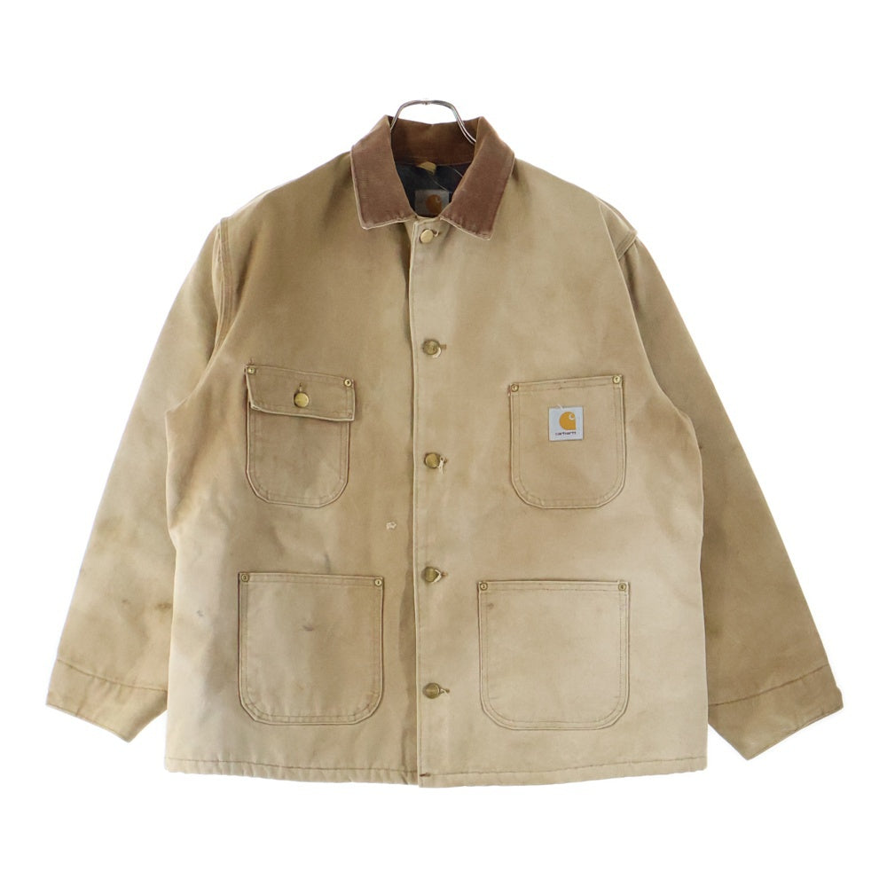CARHARTT(カーハート) 00S VINTAGE MICHIGAN CHORE COAT ヴィンテージ ミシガンチョアコート USA製 裏地ブランケット コットンダックジャケット ブラウン C01 BRN