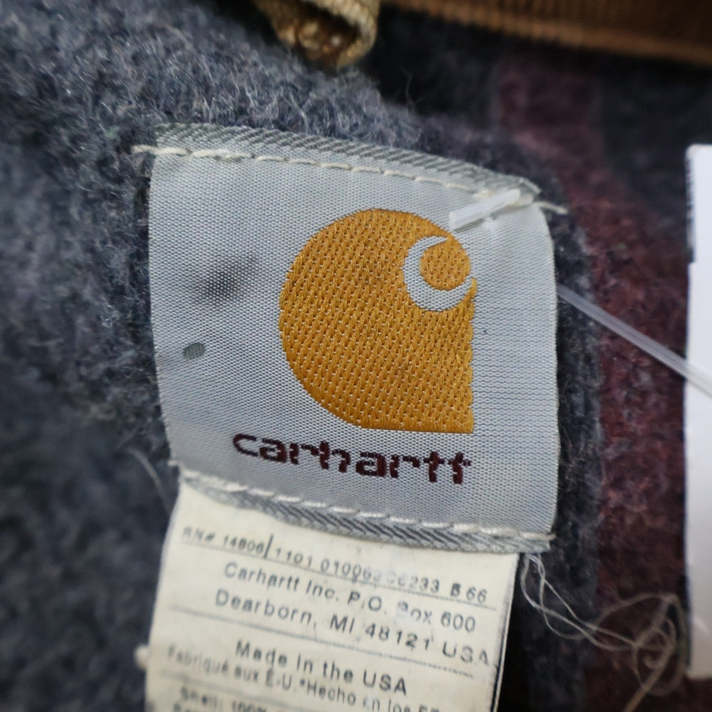 CARHARTT(カーハート) 00S VINTAGE MICHIGAN CHORE COAT ヴィンテージ ミシガンチョアコート USA製 裏地ブランケット コットンダックジャケット ブラウン C01 BRN