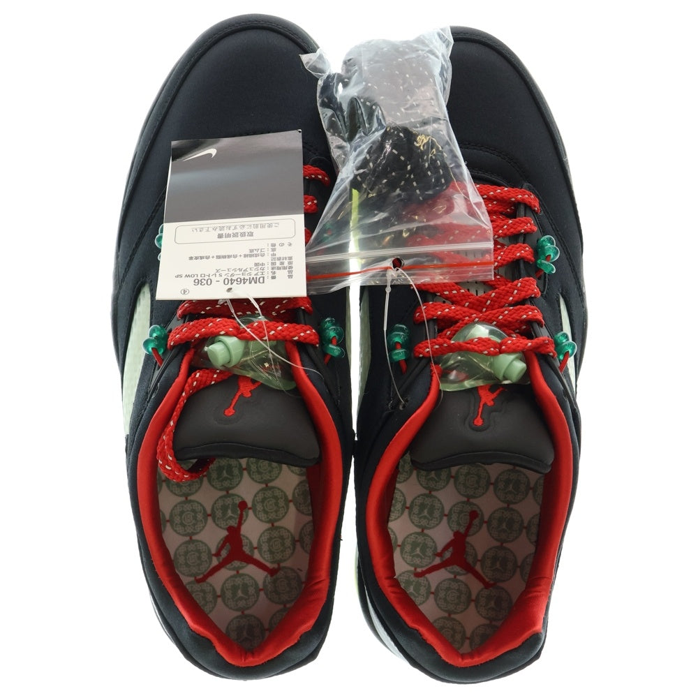 NIKE(ナイキ) ×CLOT AIR JORDAN 5 RETRO LOW SP クロット エアジョーダン 5 ジェイド ローカットスニーカー ブラック US10.5/28.5cm DM4640-036