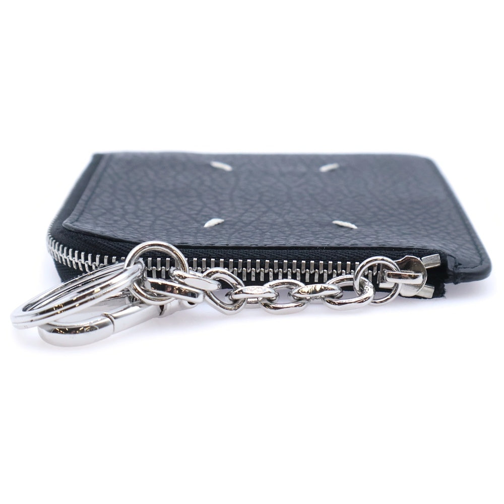 Maison Margiela 11(メゾンマルジェラ11) 両面ロゴデザイン カレンダータグ キーリング フラグメント カードケース コインケース 財布 ブラック S56UI0205