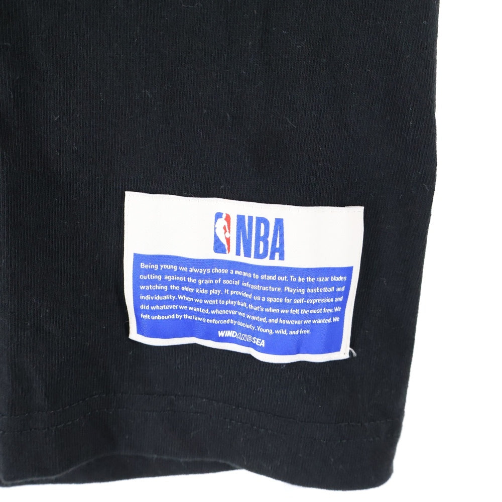 WIND AND SEA(ウィンダンシー) 25SS ×NBA Boston Celtics TEE エヌビーエー ボストン セルティックス 半袖Tシャツ カットソー ブラック/イエロー WDS-C-NPO-25-Q3-05
