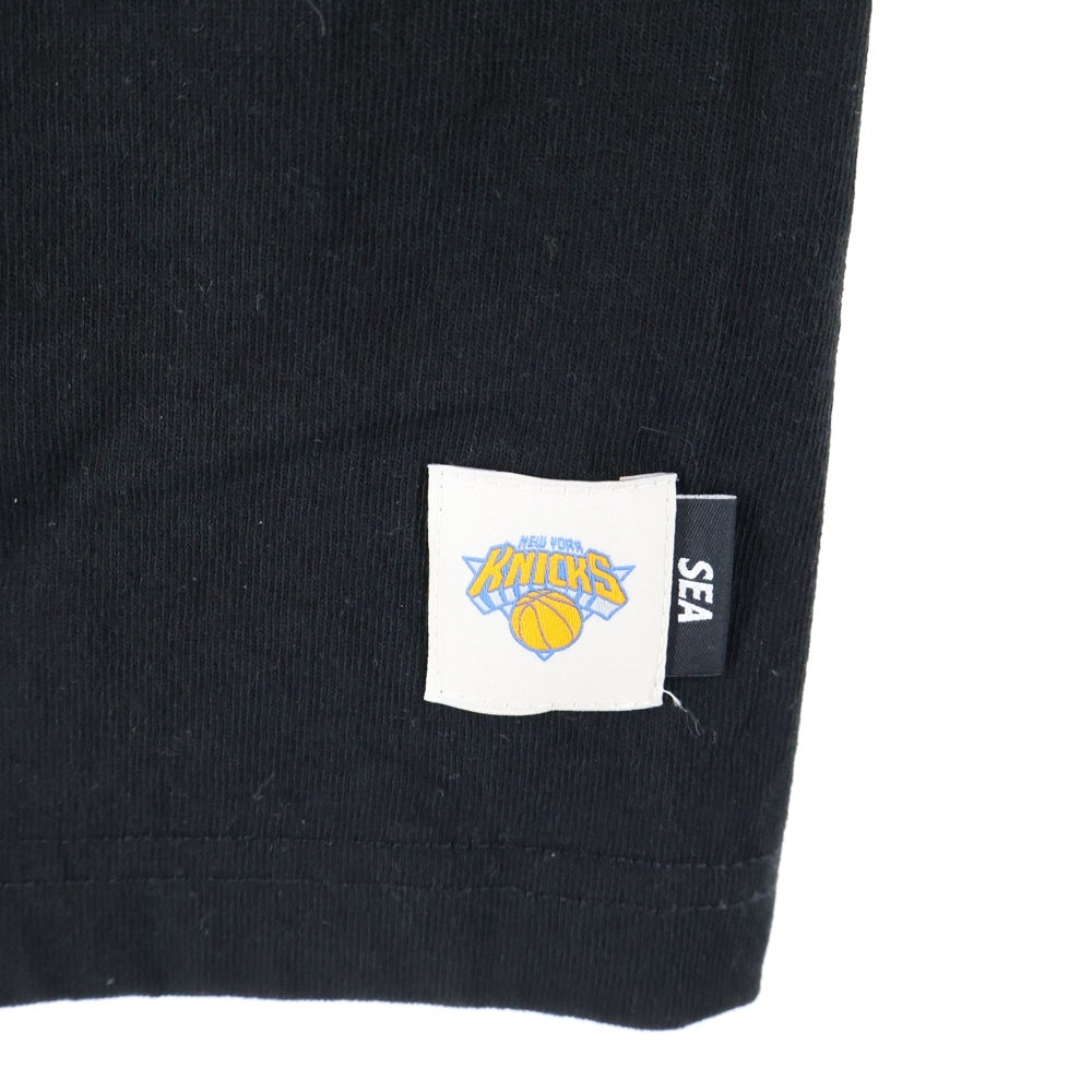 WIND AND SEA(ウィンダンシー) 25SS ×NBA Boston Celtics TEE エヌビーエー ボストン セルティックス 半袖Tシャツ カットソー ブラック/イエロー WDS-C-NPO-25-Q3-05