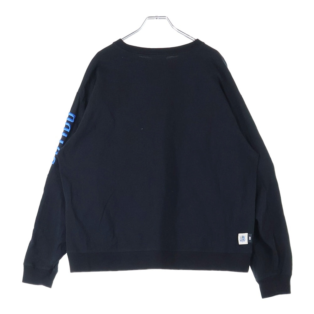 WIND AND SEA(ウィンダンシー) 24AW ×NBA Dallas Mavericks ダラス マーベリックス エヌビーエー ロゴエンブロイダリー ロングスリーブ 長袖Tシャツ ブラック/ブルー WDS-G-NBAB-24-Q3-04