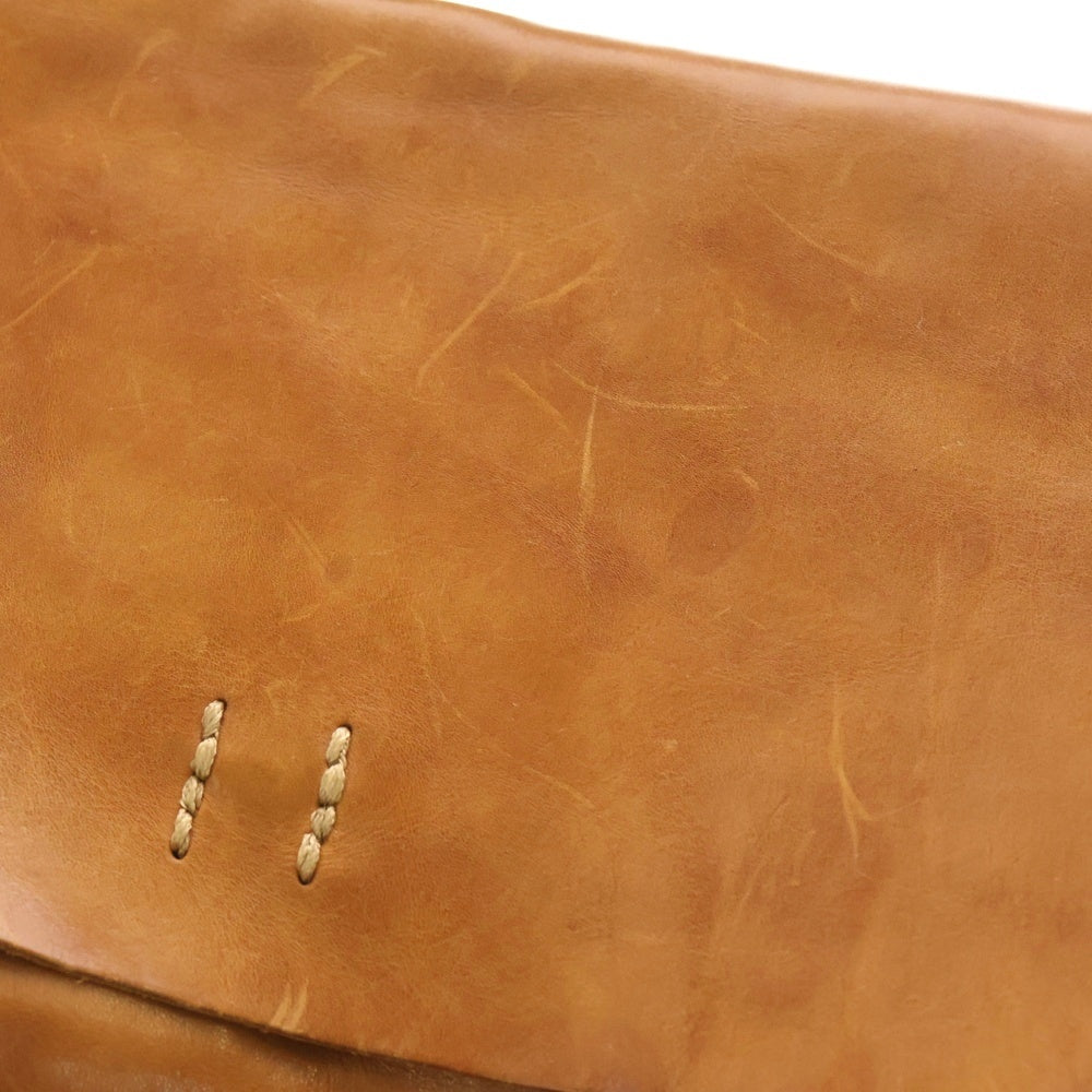 NO BRAND(ノーブランド) H 1203 MANO FECE マノフェス レザー ショルダーバッグ ブラウン