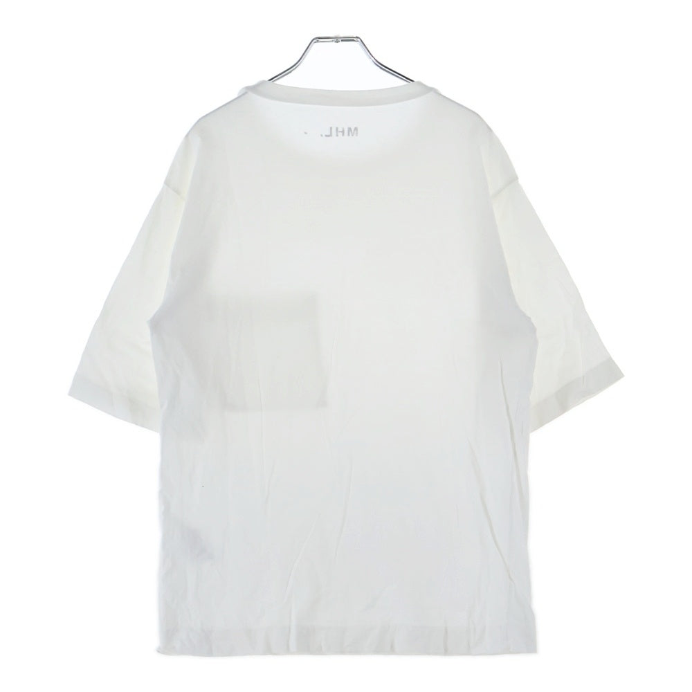 MARGARET HOWELL(マーガレットハウエル) クルーネック 半袖ポケットTシャツ カットソー ホワイト 596-0166512