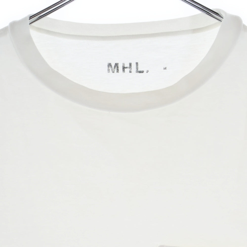 MARGARET HOWELL(マーガレットハウエル) クルーネック 半袖ポケットTシャツ カットソー ホワイト 596-0166512