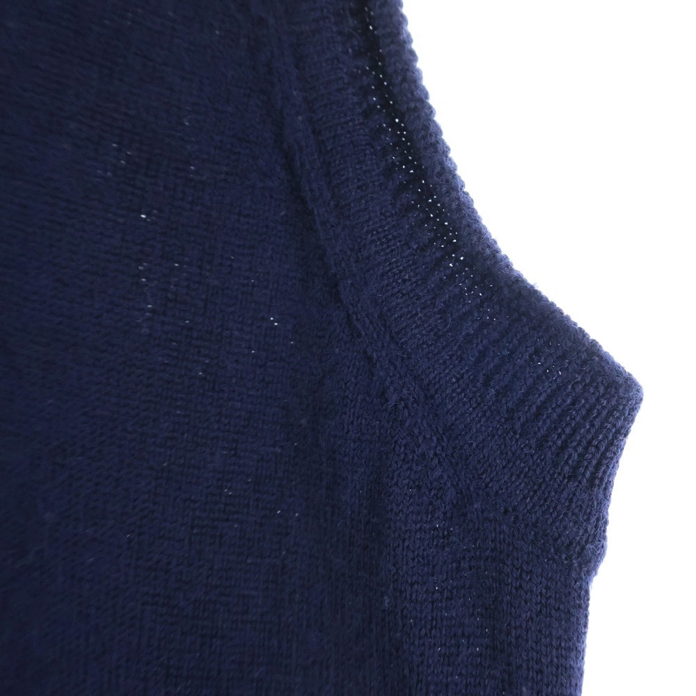 LACOSTE(ラコステ) ウォッシャブル メリノウール Vネック ニットベスト ネイビー AH370EL
