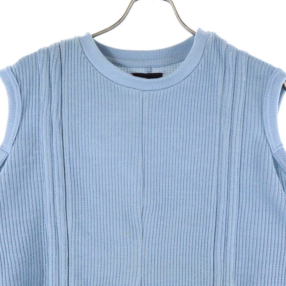 SYU.HOMME/FEMM(シュウ オム フェム) 21SS Mulch Shrink long sleeves ウール混 マルチシュリンク オフショル ロングスリーブ ブルー H21SS-03