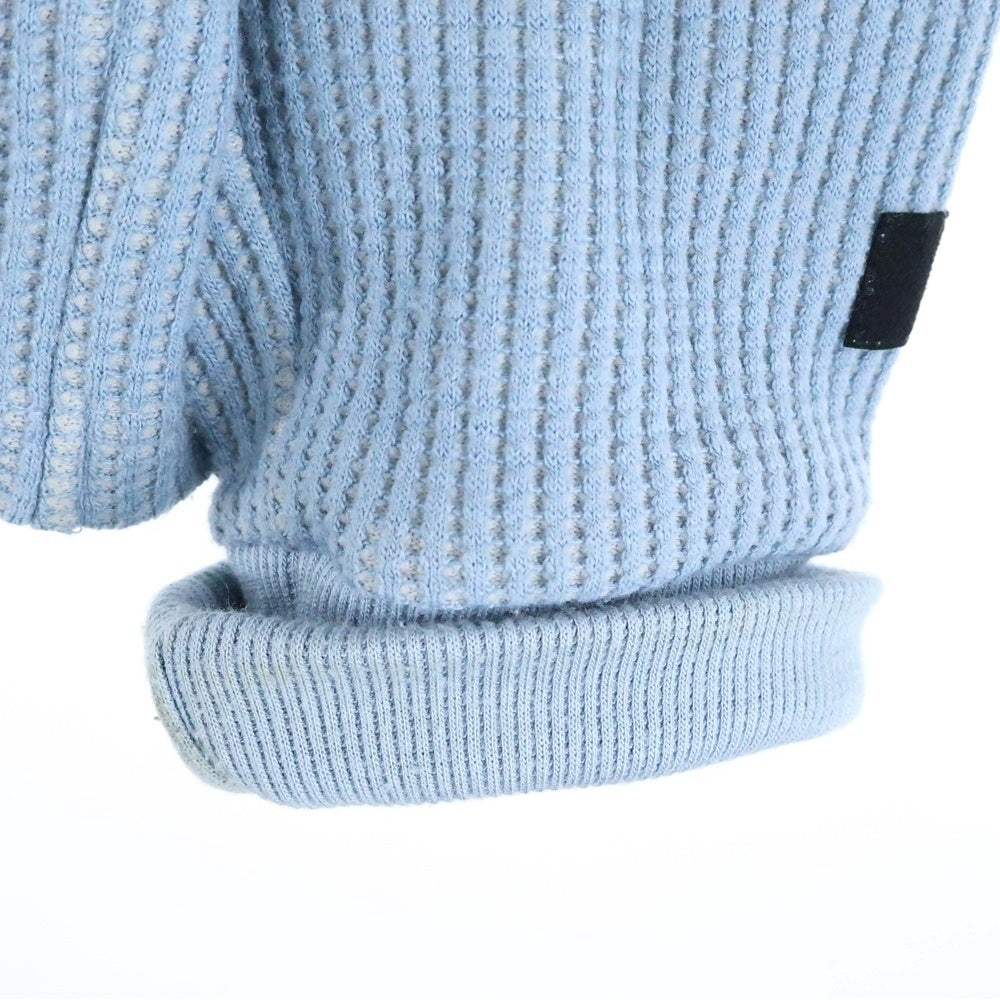 SYU.HOMME/FEMM(シュウ オム フェム) 21SS Mulch Shrink long sleeves ウール混 マルチシュリンク オフショル ロングスリーブ ブルー H21SS-03