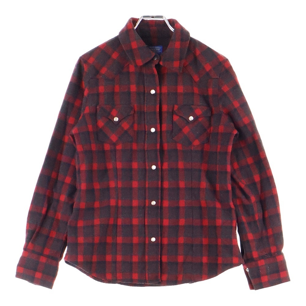 PENDLETON(ペンドルトン) FITTED ウール 長袖チェックシャツ レッド/ブラック