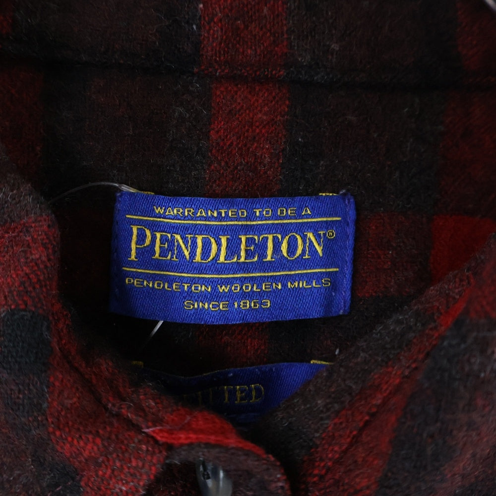 PENDLETON(ペンドルトン) FITTED ウール 長袖チェックシャツ レッド/ブラック