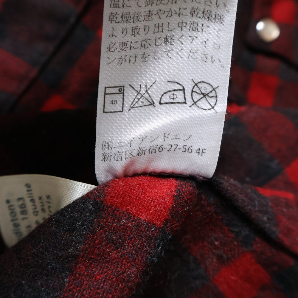 PENDLETON(ペンドルトン) FITTED ウール 長袖チェックシャツ レッド/ブラック