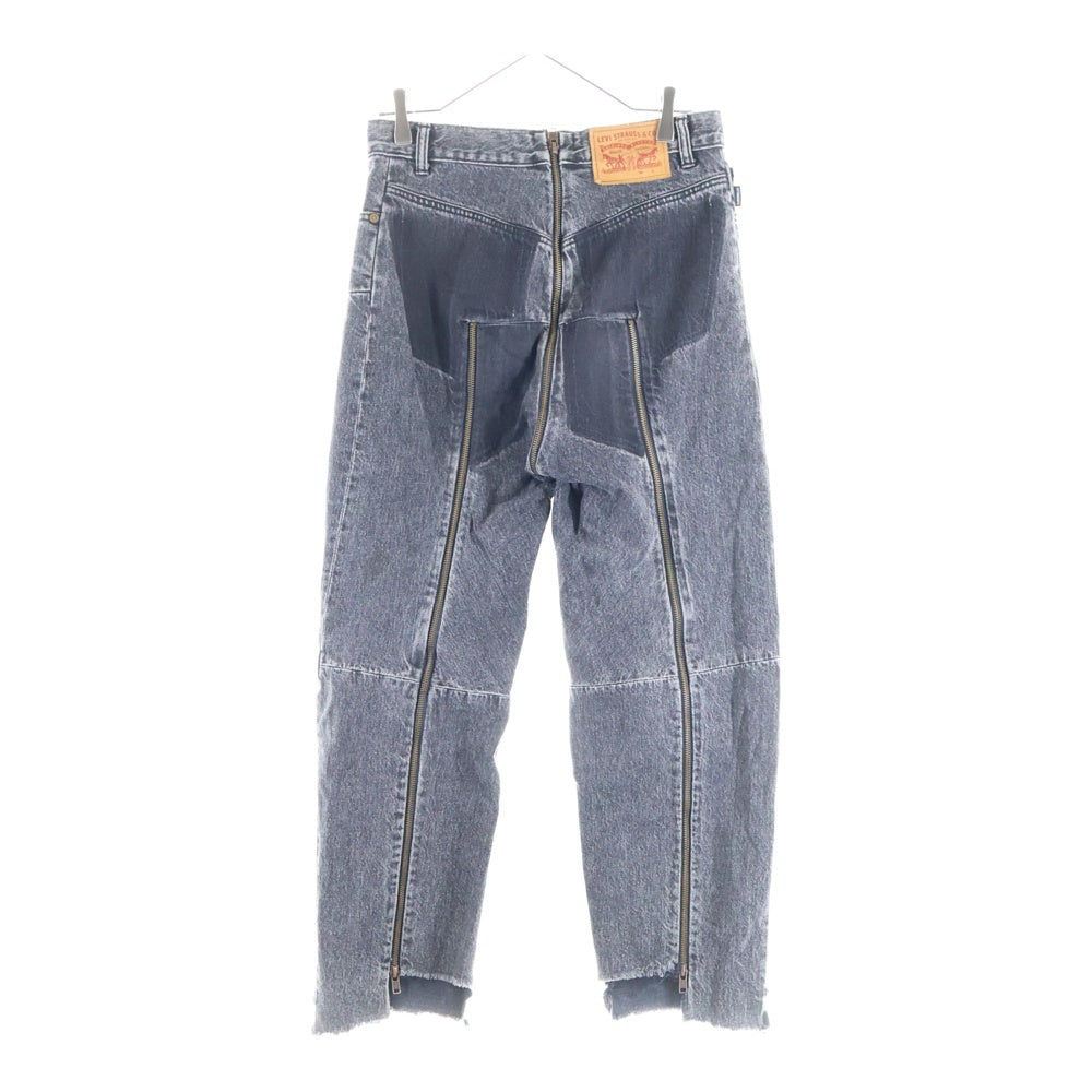 VETEMENTS(ヴェトモン) 17SS ×Levi's Zip Detailed Highrise Jean リーバイス 再構築 ジップディティール ハイライズジーンズ デニムパンツ ブラック WSS17LE5