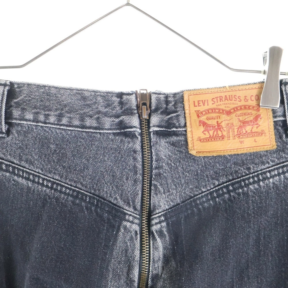 VETEMENTS(ヴェトモン) 17SS ×Levi's Zip Detailed Highrise Jean リーバイス 再構築 ジップディティール ハイライズジーンズ デニムパンツ ブラック WSS17LE5