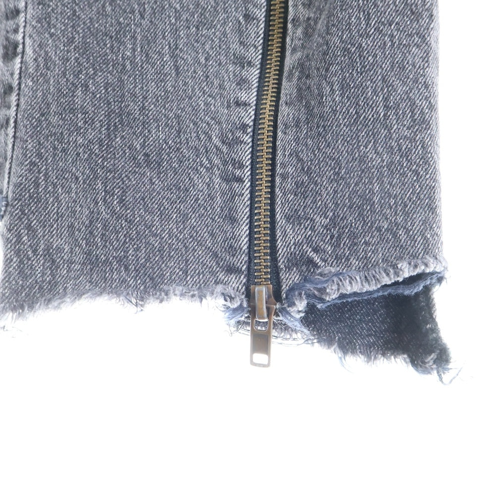 VETEMENTS(ヴェトモン) 17SS ×Levi's Zip Detailed Highrise Jean リーバイス 再構築 ジップディティール ハイライズジーンズ デニムパンツ ブラック WSS17LE5