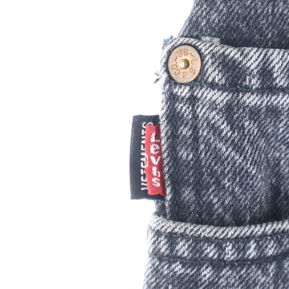 VETEMENTS(ヴェトモン) 17SS ×Levi's Zip Detailed Highrise Jean リーバイス 再構築 ジップディティール ハイライズジーンズ デニムパンツ ブラック WSS17LE5