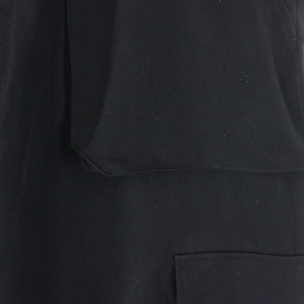 Yohji Yamamoto POUR HOMME(ヨウジヤマモト プールオム) WOOL GABARDINE POCKET DETAIL PANTS ウールギャバジン ポケットディティール パンツ ブラック HP-P60-100
