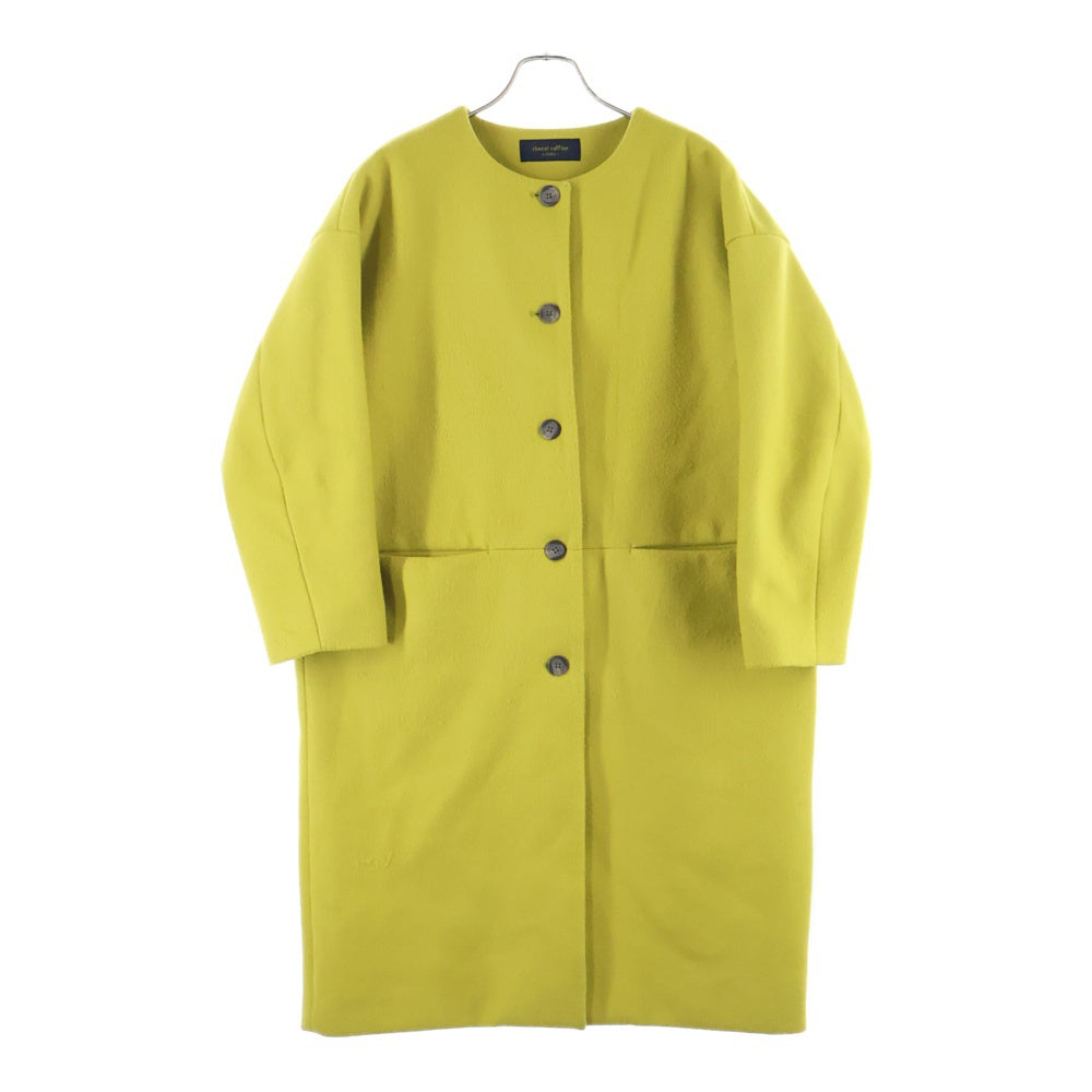 NO BRAND(ノーブランド) Chocol raffine robe ショコラフィネローブ ポリエステル ノーカラーコート イエロー レディース 6A07L0Z0700