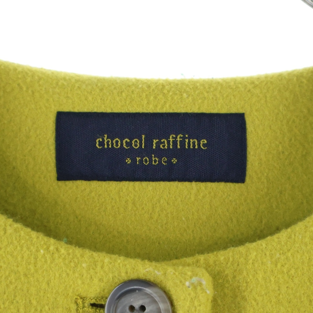 NO BRAND(ノーブランド) Chocol raffine robe ショコラフィネローブ ポリエステル ノーカラーコート イエロー レディース 6A07L0Z0700