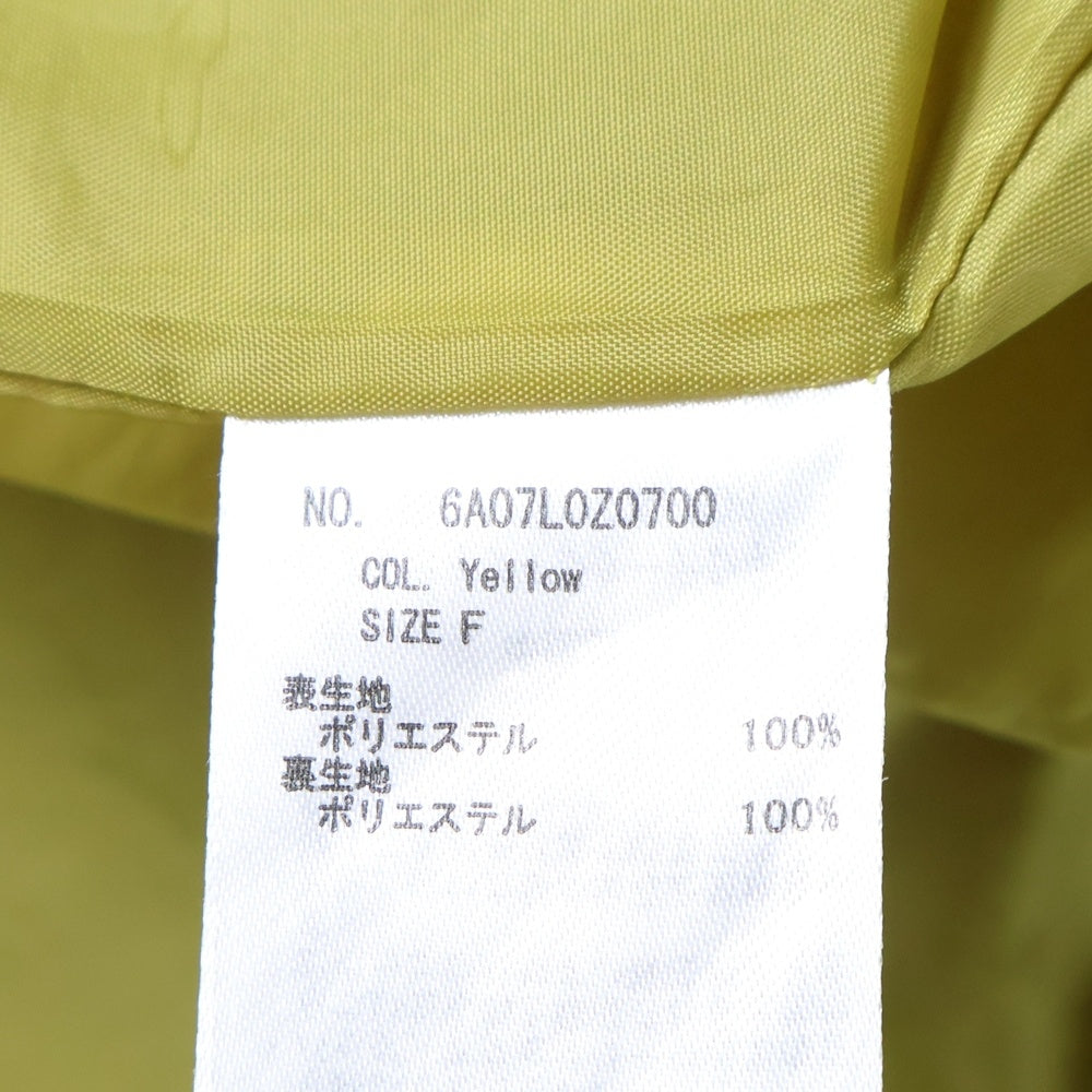 NO BRAND(ノーブランド) Chocol raffine robe ショコラフィネローブ ポリエステル ノーカラーコート イエロー レディース 6A07L0Z0700