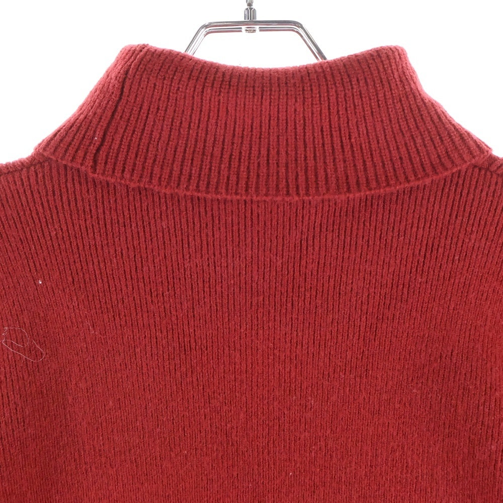 NO BRAND(ノーブランド) michell Macaron ミシェルマカロン ハートカット チェーン装飾 ポリナイロンニット セーター レッド レディース SFY0422C