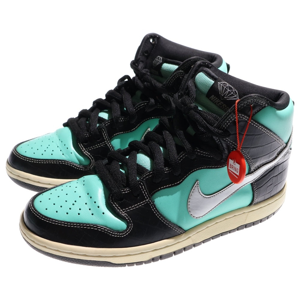 NIKE SB(ナイキエスビー) ×DIAMOND SUPPLY DUNK HIGH PREMIUM SB ダイヤモンドサプライ ダンク プレミアム ハイカットスニーカー ブラック/ブルーUS9.5/27.5cm 653599-400