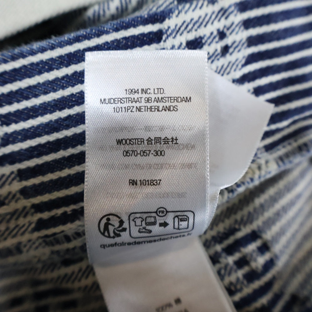 SUPREME(シュプリーム) 24SS ×Denim Painter Pant ペインター ストライプジップフライデニムパンツ ホワイト/インディゴ