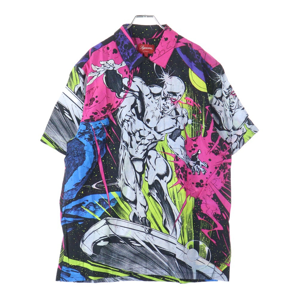 SUPREME(シュプリーム) 22SS ×MARVEL Silver Surfer S/S Shirt マーベル シルバーサーファー ショートスリーブ ボタンダウン半袖シャツ マルチカラー