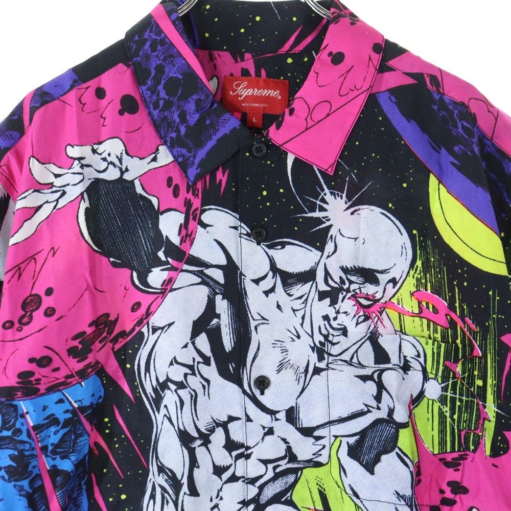 SUPREME(シュプリーム) 22SS ×MARVEL Silver Surfer S/S Shirt マーベル シルバーサーファー ショートスリーブ ボタンダウン半袖シャツ マルチカラー